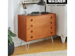 Wagner design yourself Wagner Möbelbein Hairpin Länge 200 mm Light Grey