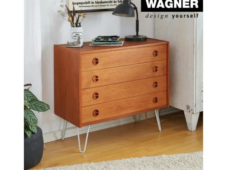 Wagner design yourself Wagner Möbelbein Hairpin Länge 200 mm Light Grey
