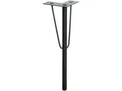 Wagner design yourself Wagner Möbelbein Hairpin Leg Retro 12 cm x 12 cm x 40 cm Stahl Schwarz