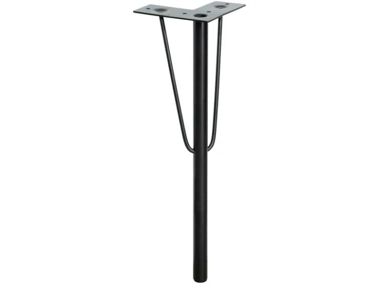 Wagner design yourself Wagner Möbelbein Hairpin Leg Retro 12 cm x 12 cm x 40 cm Stahl Schwarz