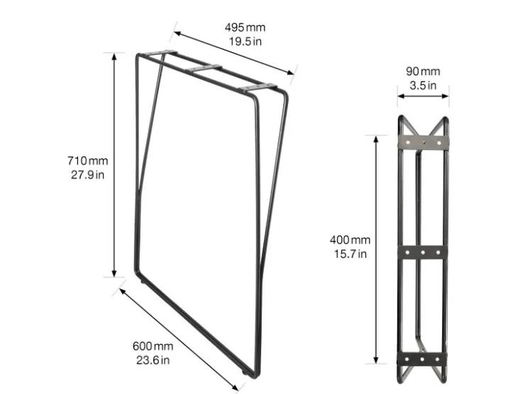 Wagner design yourself Wagner Möbelbein Hairpin Style Retro 50-60 cm x 71 mm x 9 cm Stahl Schwarz