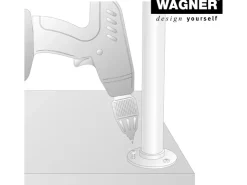 Wagner design yourself Wagner Möbelbein Industrial Pipe Ø 32,5 mm Länge 100 mm Schwarz