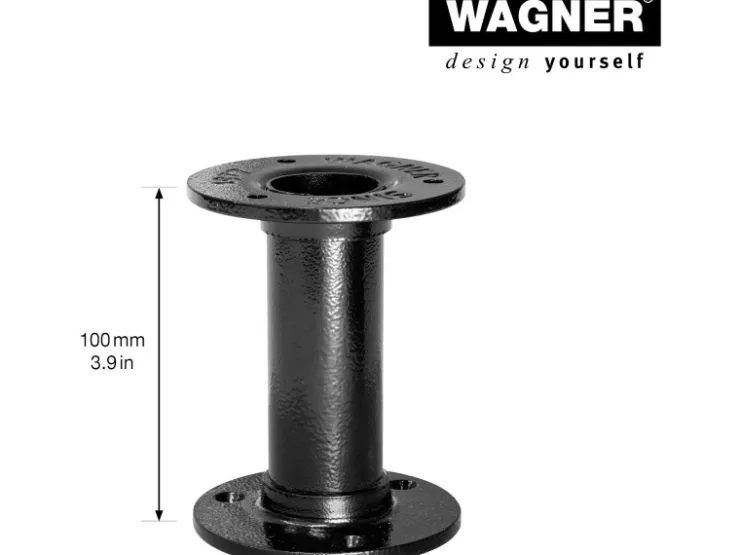 Wagner design yourself Wagner Möbelbein Industrial Pipe Ø 32,5 mm Länge 100 mm Schwarz