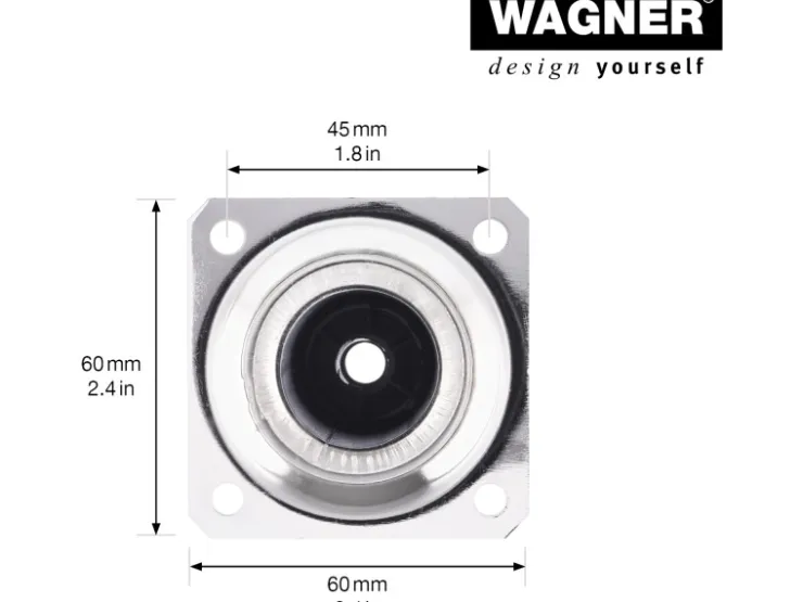 Wagner Möbelbein Telescope Ø 3 cm Justierbar 60 cm - 90 cm* Kommode|Sideboards