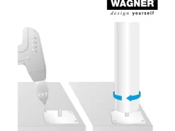 Wagner Möbelbein Telescope Ø 5 cm Justierbar 60 cm - 90 cm