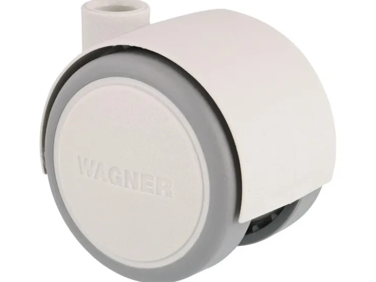 Wagner Möbel-Doppelrolle Soft Ø 4 cm Weiß-Grau
