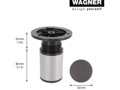 Wagner Möbelfuß Ø 5 cm Justierbar 8 cm - 10,5 cm