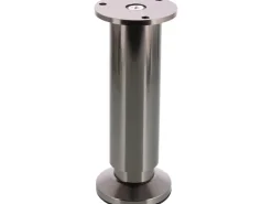 Wagner Möbelfuß Ø 3,8 cm Länge 15 cm - 16,5 cm Edelstahl-Optik* Kommode