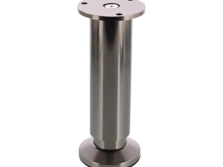 Wagner Möbelfuß Ø 3,8 cm Länge 15 cm - 16,5 cm Edelstahl-Optik* Kommode