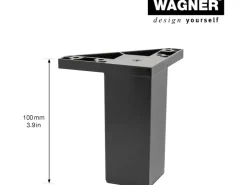 Wagner Möbelfuß 10 cm Schwarz