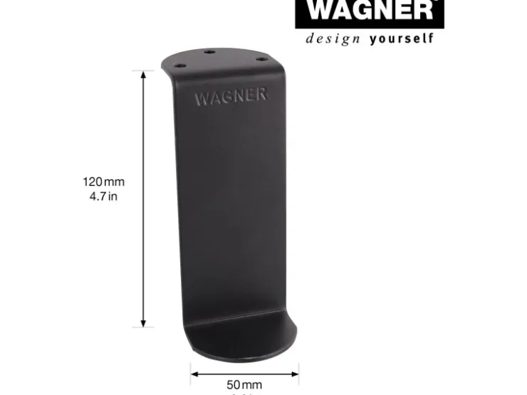 Wagner Möbelfuß 5 cm x 12 cm Schwarz-Matt