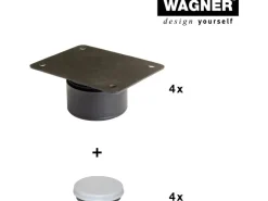 Wagner Möbelfuß Justus Lounge QuickClick mit Anschraubplatte 4er Set* Kommode