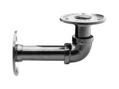 Wagner Regalträger Industrial Pipe Ø 3,25 cm x 12 cm Schwarz* Regale Massivholz