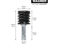 Wagner design yourself Wagner Rundrohrhülse & Stift 50 mm 2 Stück* Stifte