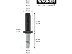 Wagner design yourself Wagner Teewagenstift & Hülse 10 mm SV Verpackung Mix 70 % 2 Stück