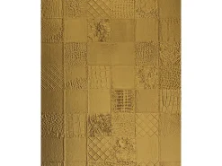 WALLFACE 13926 COLLAGE Luxus Leder Wand-Paneel Verkleidung Tapete Gold 2600 mm x 1000 mm x 3,5 mm 2,60 m2 Gold