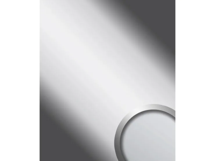 WALLFACE 10324 DECO SILVER Wandpaneel Spiegel Design Glanz-Optik Silber 2600 mm x 1000 mm x 1,0 mm 2,60 m2 Silber* Klebefolien