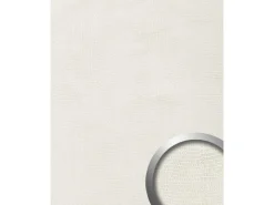 WALLFACE 15610 LEGUAN Leder Wand-Paneel Blickfang Dekor Verkleidung Weiß 2600 mm x 1000 mm x 1,5 mm 2,60 m2 Weiß* Klebefolien