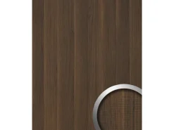 WALLFACE 25159 NUTWOOD Wandpaneel Holz Optik Nussbau Dekor Dunkelbraun 2600 mm x 1000 mm x 1,33 mm 2,60 m2 Braun