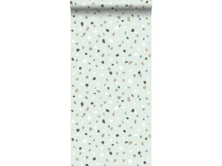 Walls4You Tapete Terrazzo-Motiv Mintgrün 0,53 x 10,05 m 935315