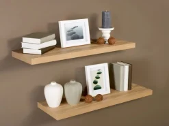 Wandregal Carlton Eiche Hell 59,5 cm x 23,5 cm x 3,8 cm* Wandregale|Bücherregale