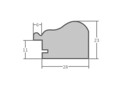WANDStyle Bilderrahmen H390 aus Massivholz in Weiß gemasert 40 x 60 cm im Stil Landhaus