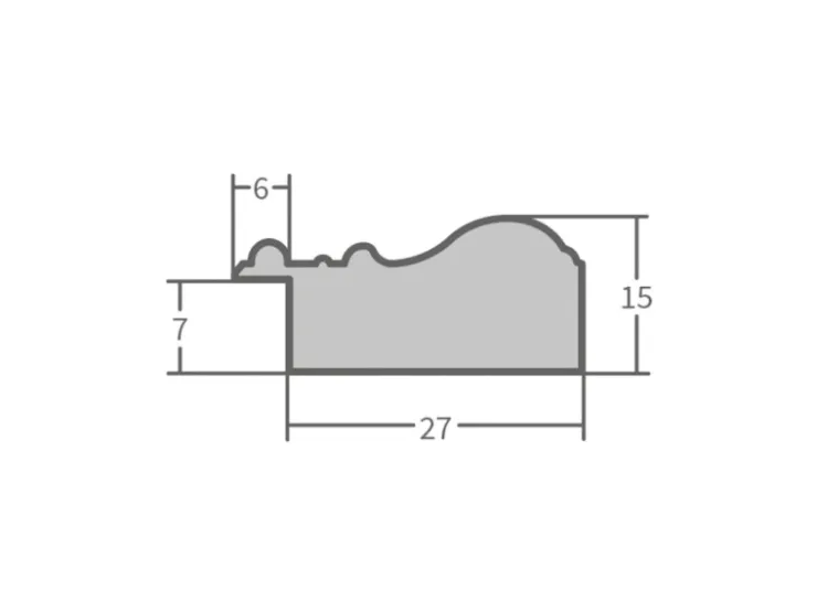 WANDStyle Bilderrahmen H450 aus Massivholz in 40 x 60 cm im Stil Antik