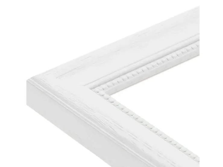 WANDStyle Bilderrahmen H390 aus Massivholz in Weiß gemasert 13 x 18 cm im Stil Landhaus