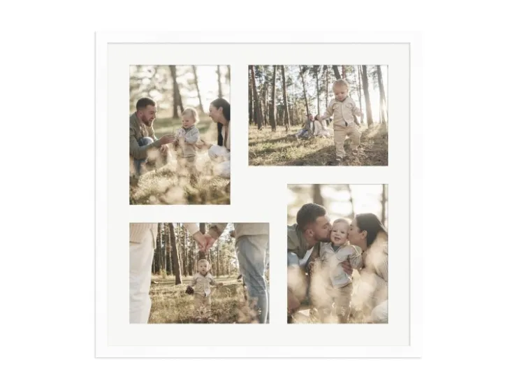 WANDStyle Galerierahmen G950 in 40 x 40 cm für 4 Bilder im Format 13 x 18 cm