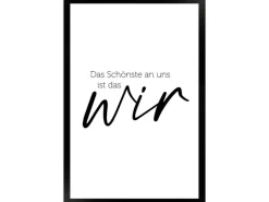 WANDStyle Gerahmtes Poster mit Spruch Das Schönste Ist das Wir in Weiß 30 x 45 cm* Ostern