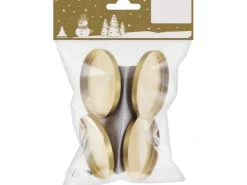Weihnachtlicher Teelichthalter aus Metall 4 St. Ø 6 cm* Stifte