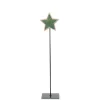 Weihnachts-Deko Holzstern auf Metallstand 58 cm Hellgrün* Windlichter