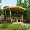 Weka Gartenlaube Tessin Natur 303 cm x 205 cm