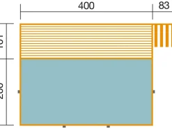 Weka Massivholzpool 595 Gr.1 490 x 309 x 203 cm Blau Mosaik