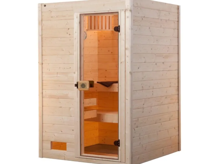 Weka Massivholzsauna Valida 1 Sparset 4,5 kW OS Glastür* Sitzbänke