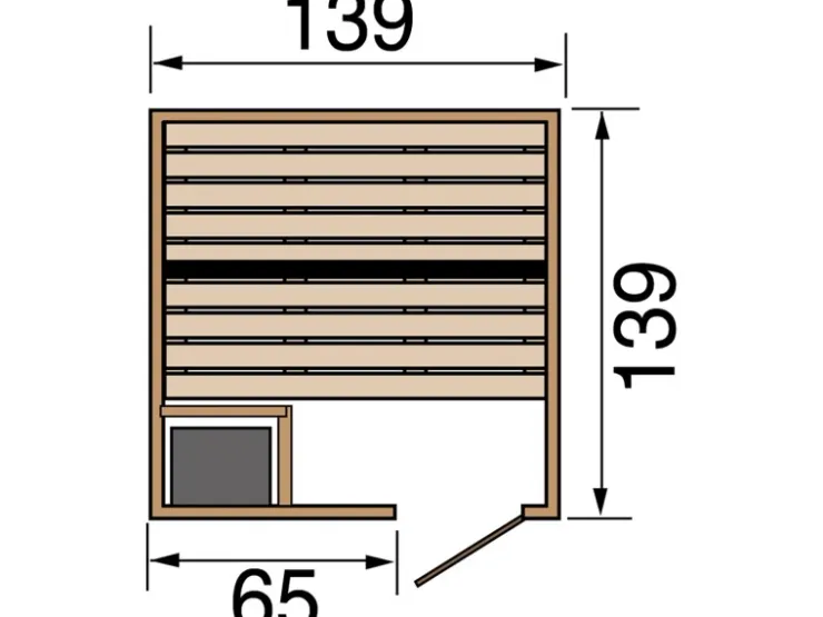 Weka Massivholzsauna Valida 1 Sparset 4,5 kW OS Glastür* Sitzbänke
