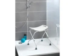 Wenko Badhocker Secura klappbar Kunststoff 53,5 x 44,5-48,0 x 40-47 cm Weiß