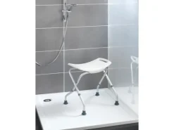 Wenko Badhocker Secura klappbar Kunststoff 53,5 x 44,5-48,0 x 40-47 cm Weiß