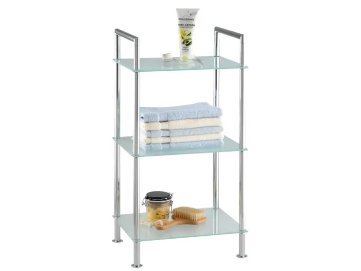 Wenko Badregal Style 3 Glasablagen Chrom