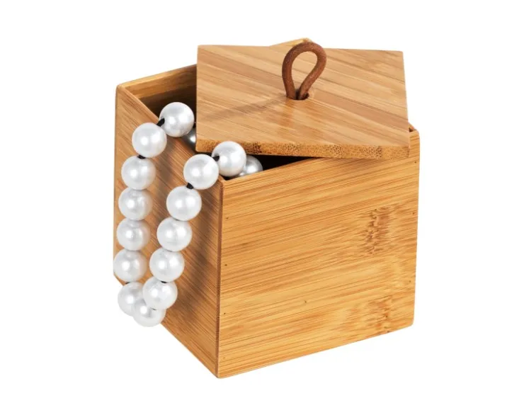 Wenko Bambus Box Terra S mit Deckel 0.45 l Bambus 9 x 9 x 9 cm natur* Stifte