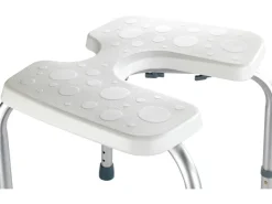 Wenko Duschhocker mit Hygieneausschnitten Secura Weiß höhenverstellbar* Hocker