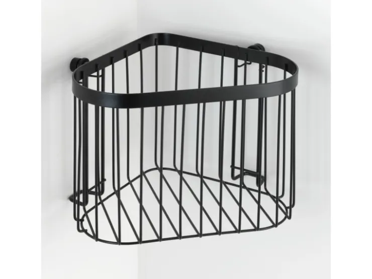 Wenko Eckablage Classic Plus Black Stahl 23,5 x 16,5 x 18,5 cm Schwarz* Weitere Regale|Eckregale