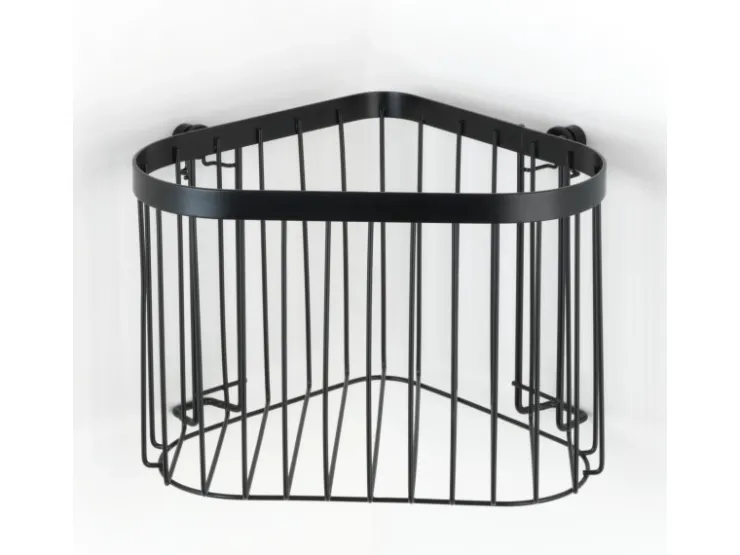 Wenko Eckablage Classic Plus Black Stahl 23,5 x 16,5 x 18,5 cm Schwarz* Weitere Regale|Eckregale
