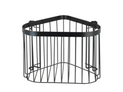 Wenko Eckablage Classic Plus Black Stahl 23,5 x 16,5 x 18,5 cm Schwarz* Weitere Regale|Eckregale