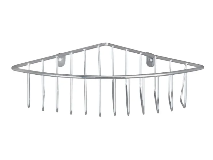 Wenko Eckablage Genola zur Wandmontage Stahl 26 x 5.5 x 20 cm Chrom