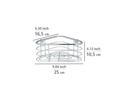 Wenko Eckablage Trestina 25 cm x 10,5 cm 16,5 cm Edelstahl Silber Glänzend