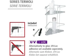 Wenko Eckregal Termoli Edelstahl 2 Etagen* Eckregale