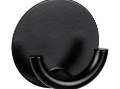 Wenko Edelstahl-Wandhaken Rondo Selbstklebend Ø 5,3 cm x 2,5 cm Schwarz* Klebefolien