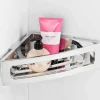 Wenko Power-Loc Eckablage Bralia Kunststoff (ABS) 35 x 8,5 x 20 cm Chrom* Eckregale