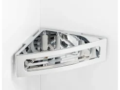 Wenko Power-Loc Eckablage Bralia Kunststoff (ABS) 35 x 8,5 x 20 cm Chrom* Eckregale